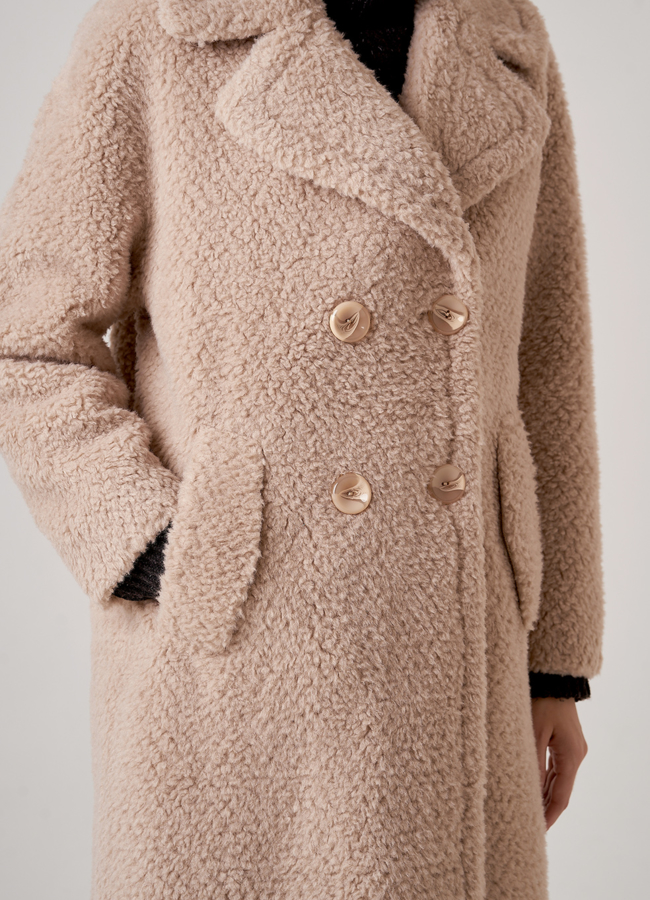 Пальто oversize из эко меха  модель № 207-1 в кредит