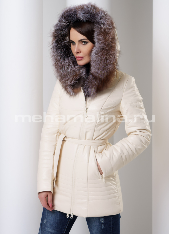 Куртка с натуральным мехом модель № 8108 универмаг малина