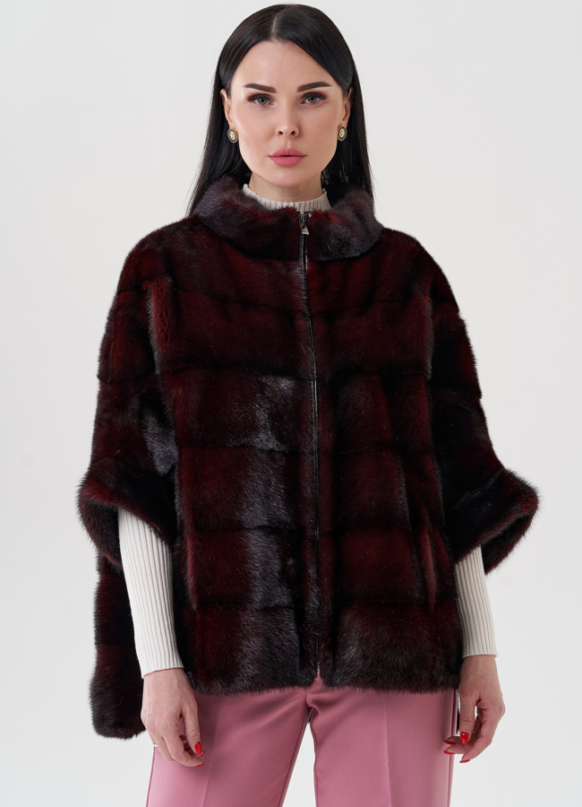 Короткая шуба на молнии  модель № 24385 в рассрочку