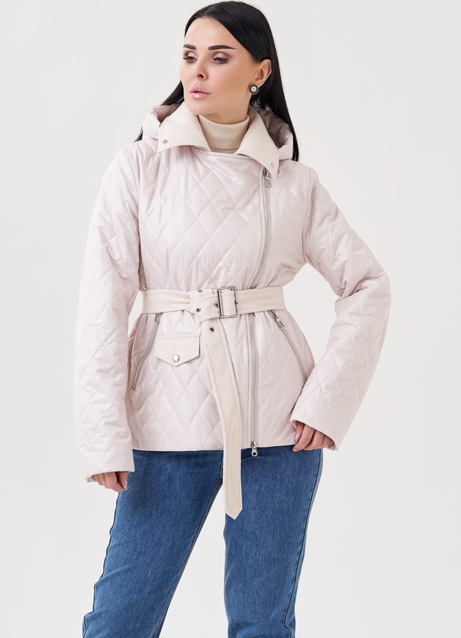 Куртка со съемным капюшоном в светло-бежевом цвете модель № 23915 универмаг малина