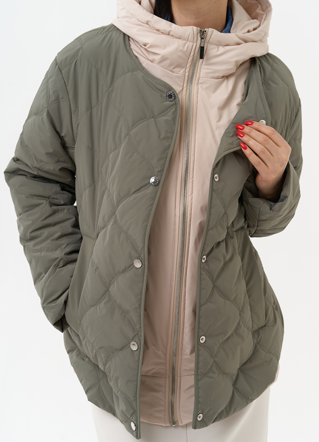 Женская утепленная куртка с капюшоном модель № 30084 универмаг малина