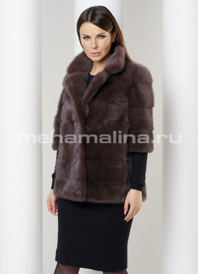 Норковая шуба модель № S-591 универмаг малина