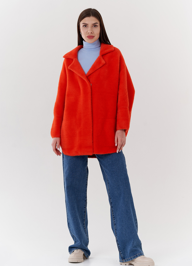 Женский кардиган с английским воротником  модель № 24110 в рассрочку