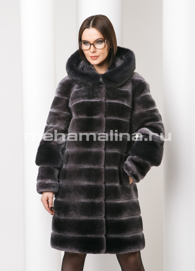 Шуба из мутона модель № S-490 универмаг малина