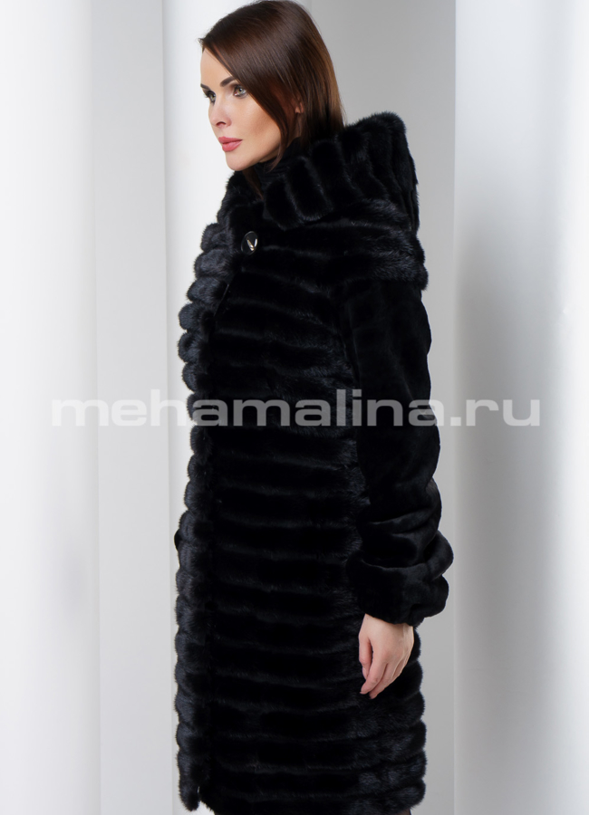 Шуба из норки модель № S-551 универмаг малина