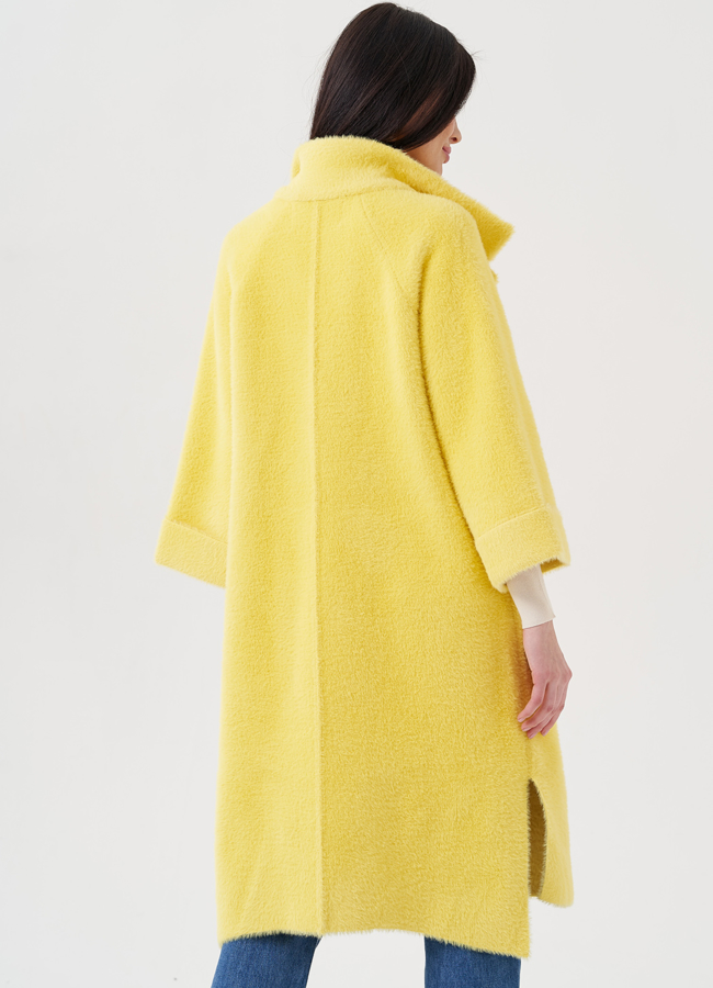 Кардиган свободного кроя желтого цвета модель № 76522 в кредит