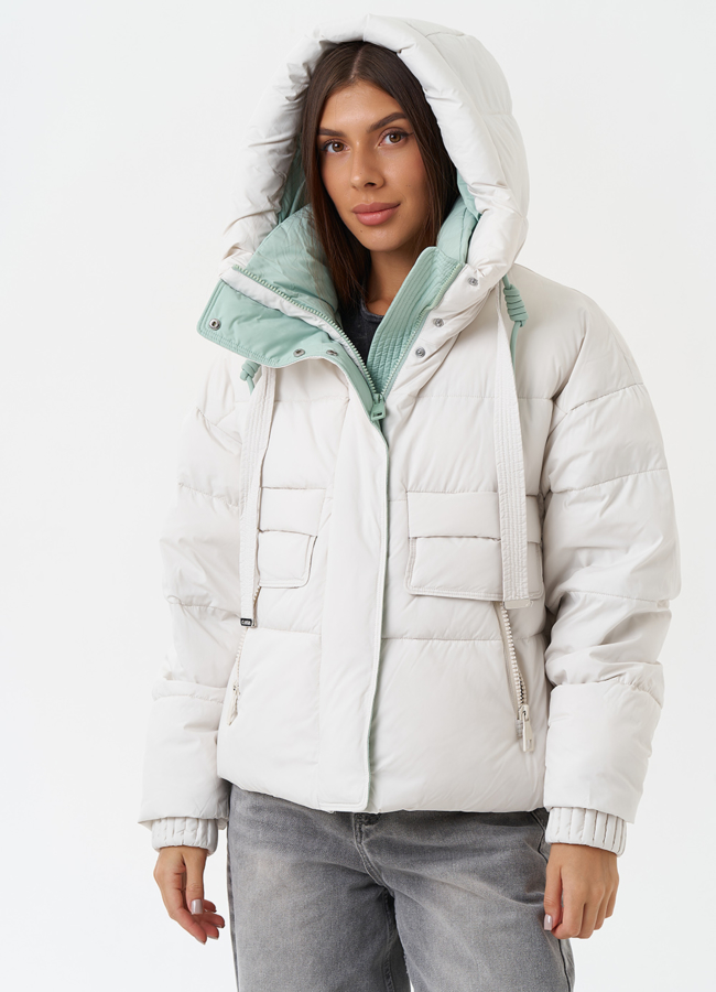 Куртка на био пухе с капюшоном модель № 28495 универмаг малина