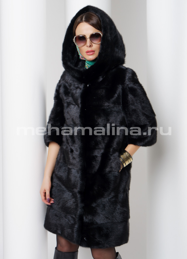 Шуба норка модель № S-526 универмаг малина