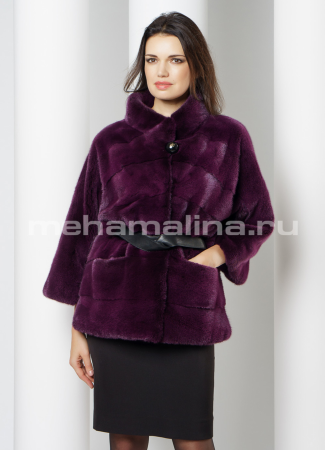 Укороченная шуба модель № S-655 универмаг малина