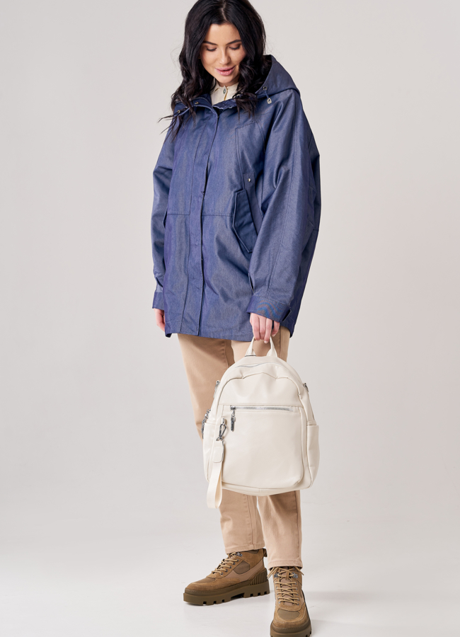 фото Рюкзак женский из эко кожи бежевого цвета модель № ZR 203