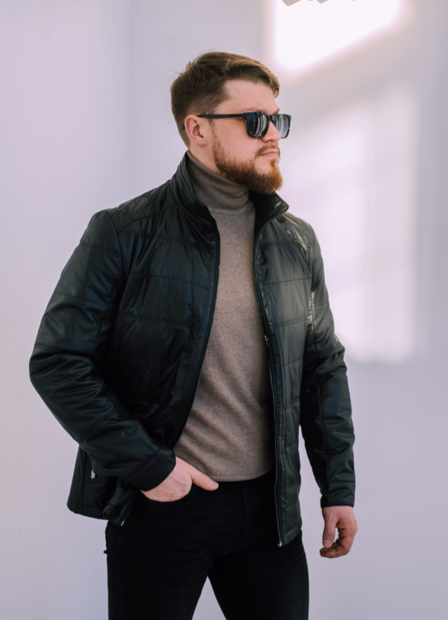 Куртка мужская с воротником стойка модель № 22417 в рассрочку