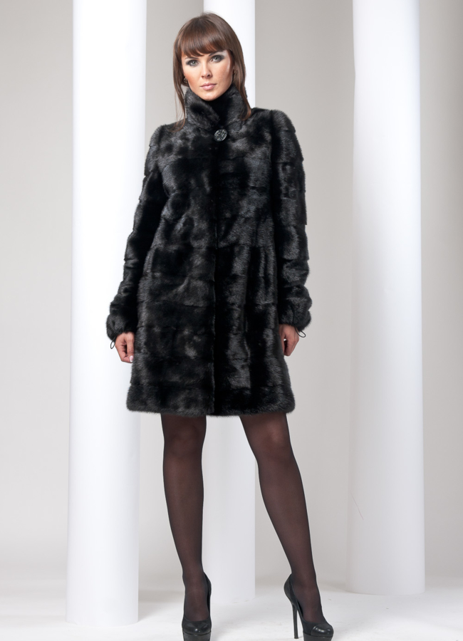 Шуба норка Malina модель № S-30 меха малина