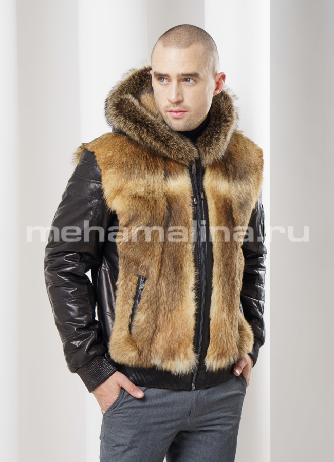 фото Мужская зимняя куртка из волка модель № DM-93