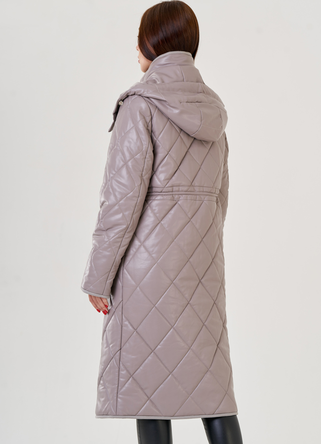 фото Женский пуховик-парка из эко кожи Malina Siberian  модель № 23368