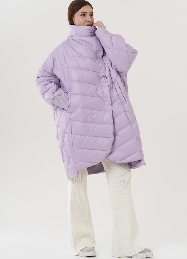 Женский пуховик оверсайз  модель № 25959 в рассрочку
