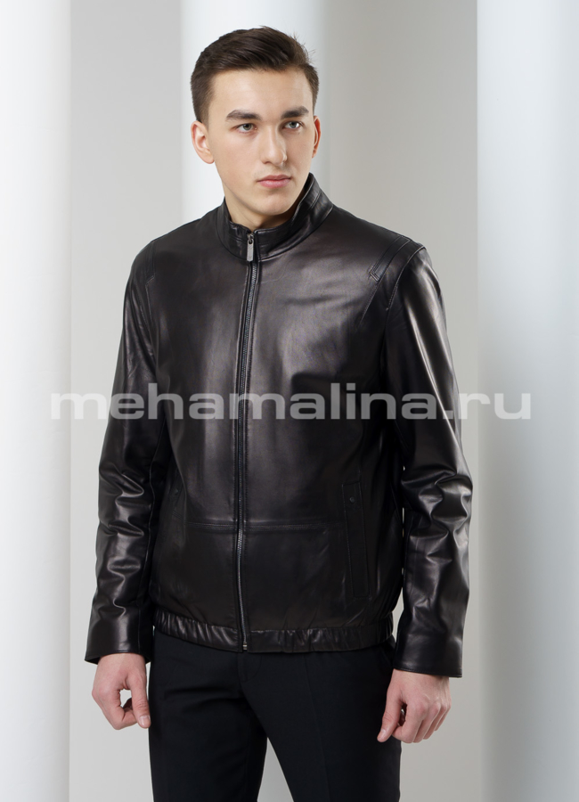 Кожаная куртка модель № KP-163 универмаг малина