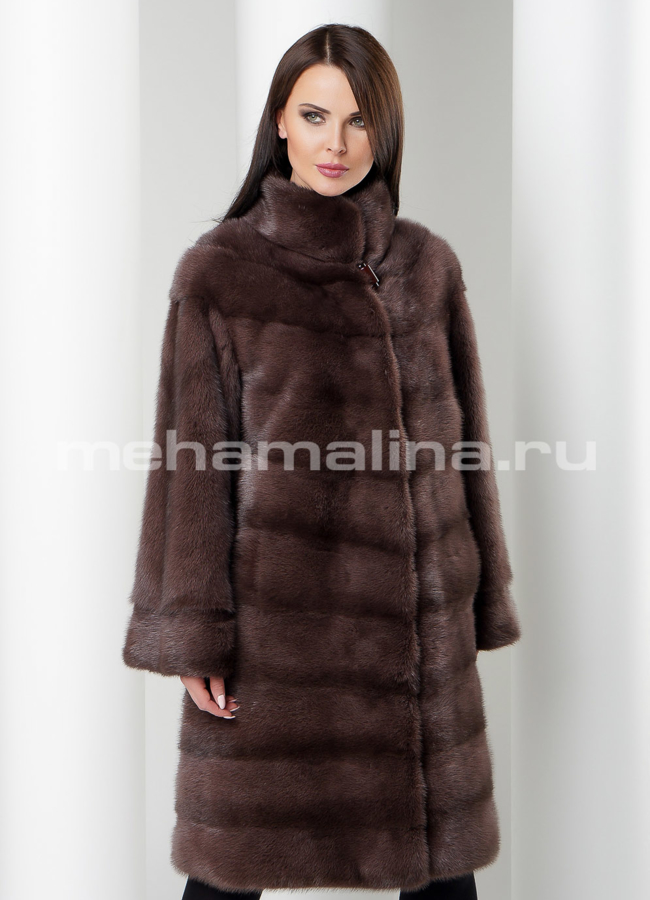 Шуба норка модель № S-537 универмаг малина