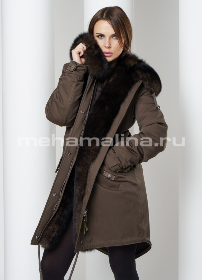 Парка с мехом Malina siberian wear модель № 11986 универмаг малина