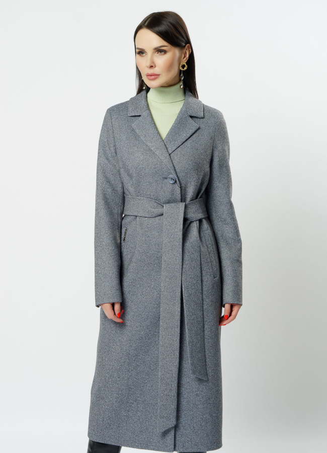 Женское приталенное пальто модель № 19102 меха малина Женское приталенное пальто модель № 19102 меха малина