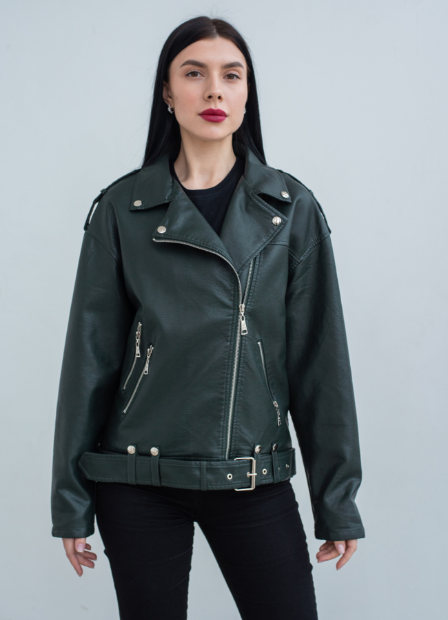 Женская куртка - косуха из эко кожи модель № 22824 универмаг малина