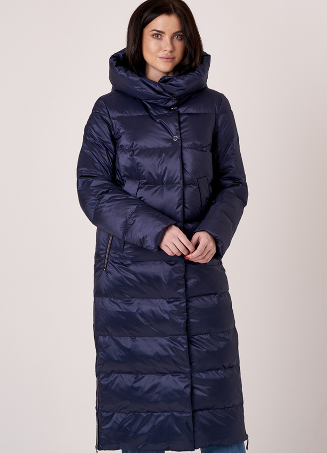 Удлиненная зимняя куртка модель № 3173 универмаг малина