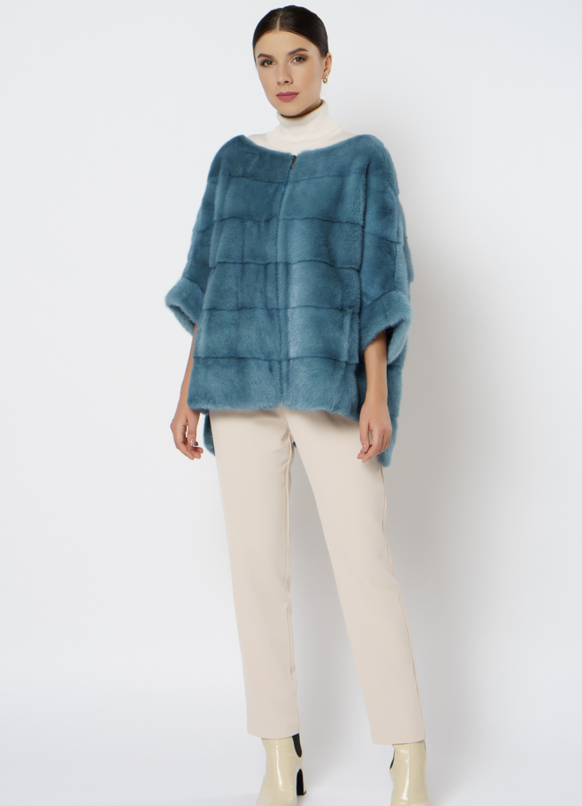 фото Короткая шуба на молнии модель № 1211