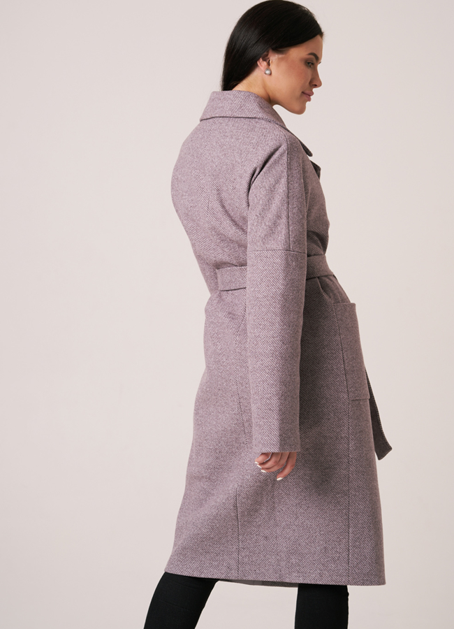 фото Пальто с поясом модель № 5585