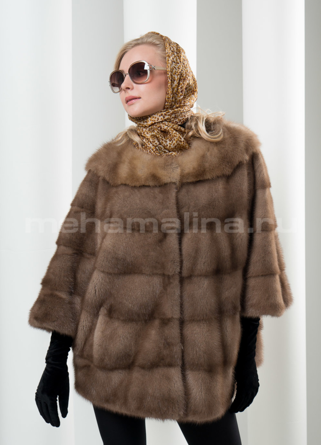 фото Манто из норки с соболем. модель № S-85