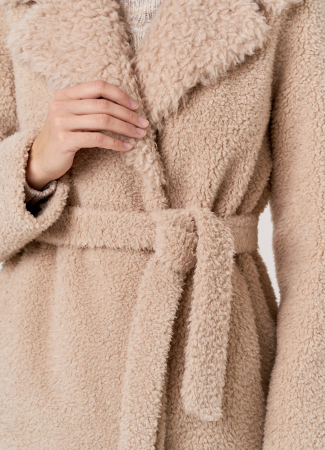 Пальто из шерсти с полиэстером модель № 18410 в кредит