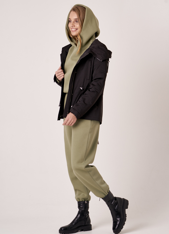 Укороченная парка с чернобуркой модель № 19096 универмаг малина