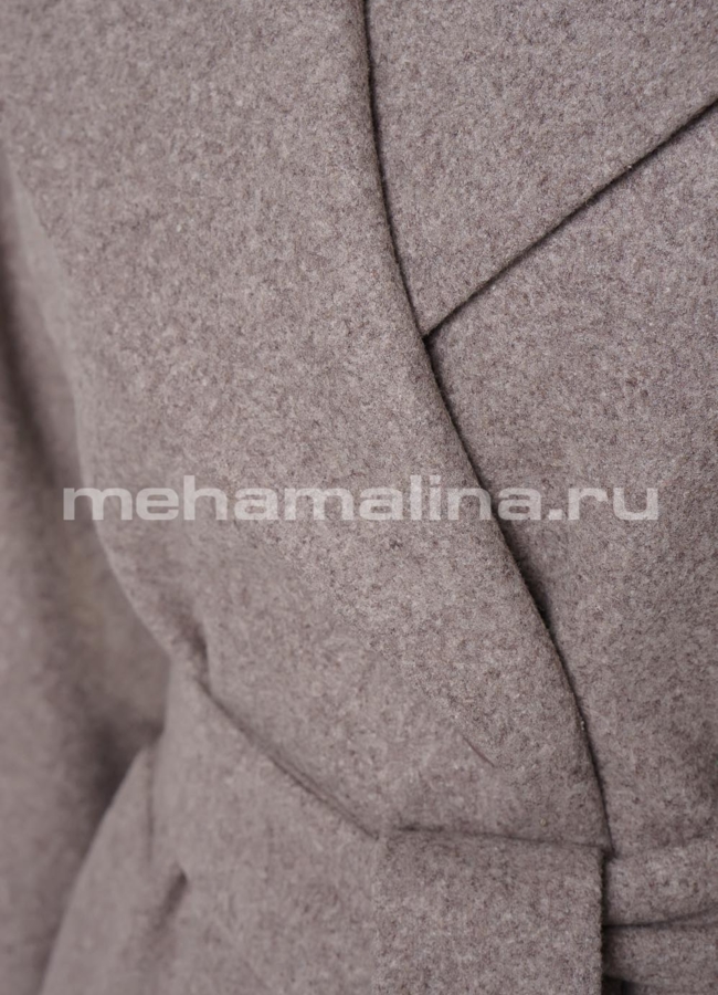 Пальто из шерсти, в цвете капучино, на пуговицах, английский воротник модель № 2600 универмаг малина