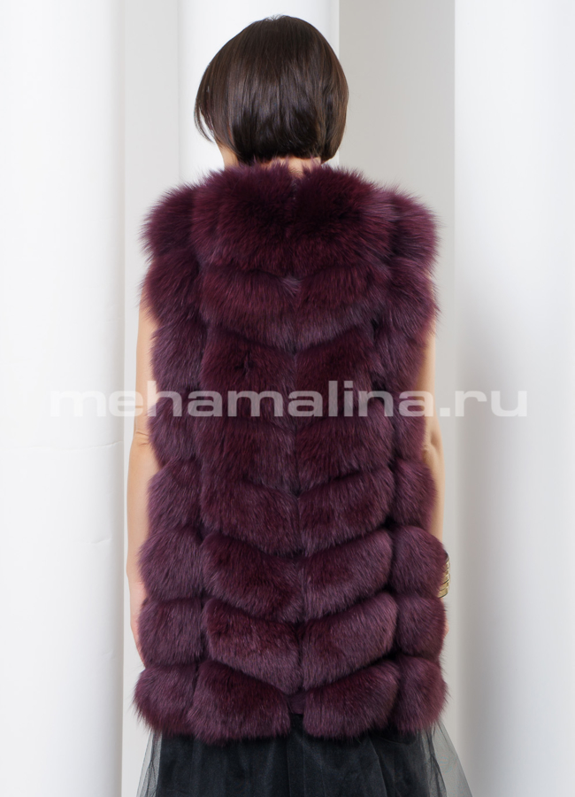 Жилет из песца  модель № M-109 в кредит