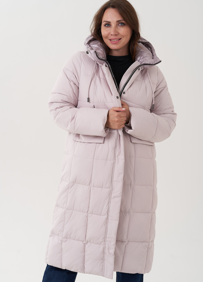 Женский пуховик с капюшоном  модель № 25722 в рассрочку