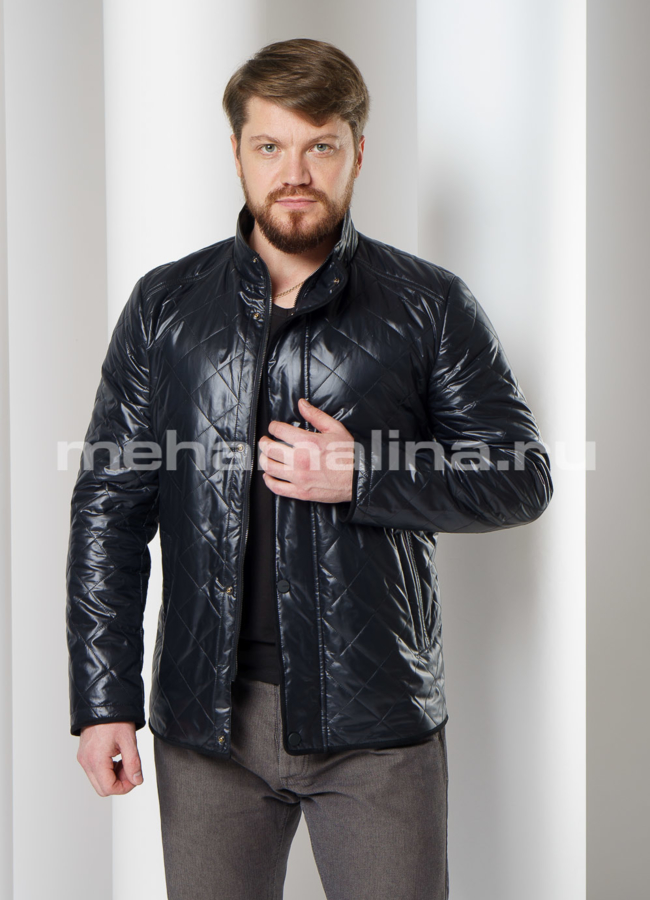 Куртка прямого силуэта с воротником стойка модель № 336 универмаг малина