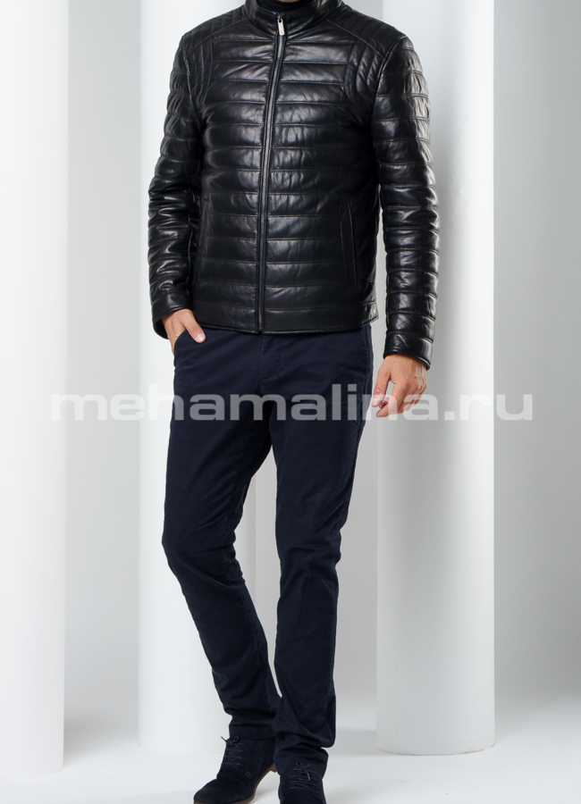 Куртка черного цвета  модель № KP-193 универмаг малина