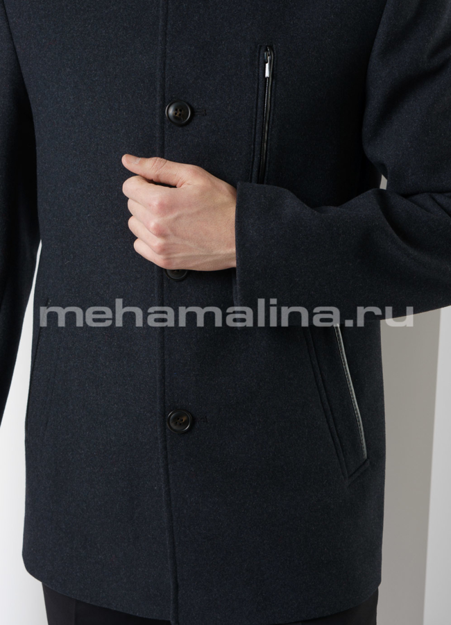 Укороченное пальто на пуговицах, воротник стойка модель № 10550 универмаг малина