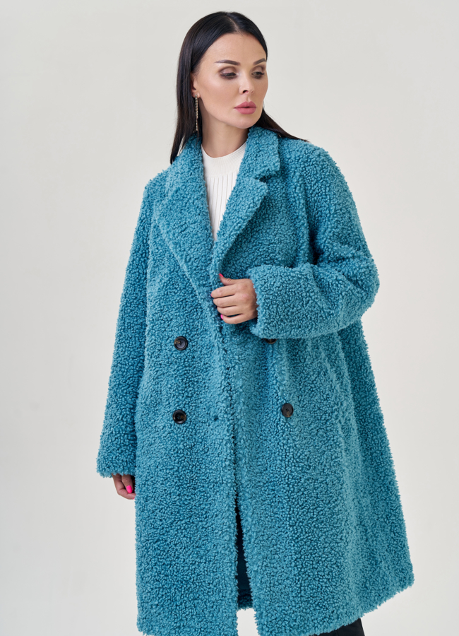 Женское пальто из искусственного меха  модель № 23238 универмаг малина