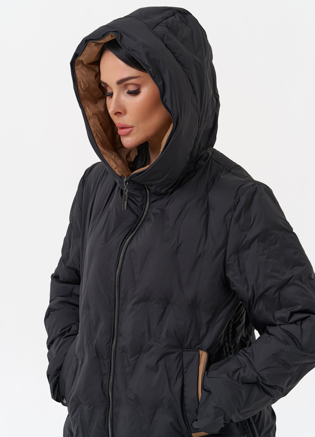 Женская утепленная куртка с капюшоном модель № 29941 универмаг малина