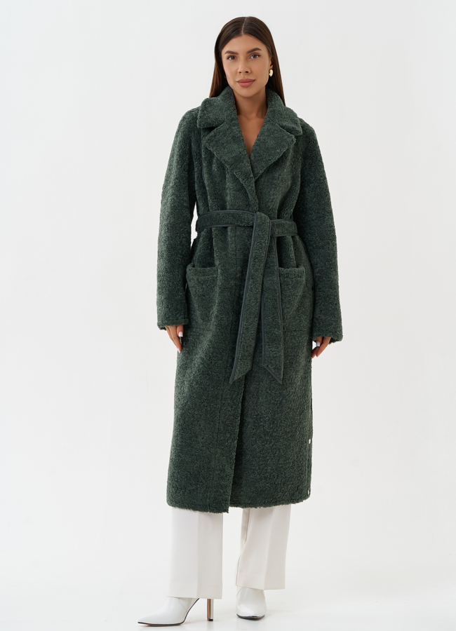 Двухсторонняя дубленка из эко кожи модель № 27778 универмаг малина