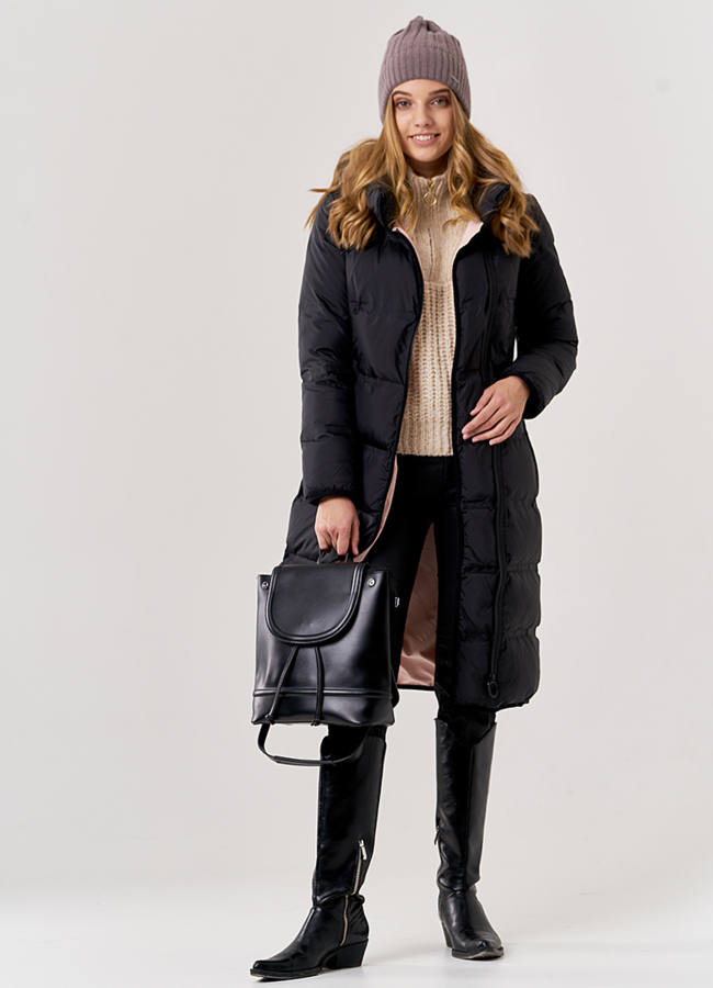 Рюкзак женский из эко кожи модель № 5819-2 меха малина