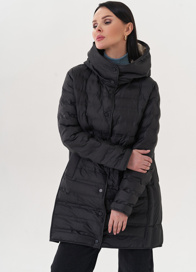 Полупальто с капюшоном модель № 26872 в кредит