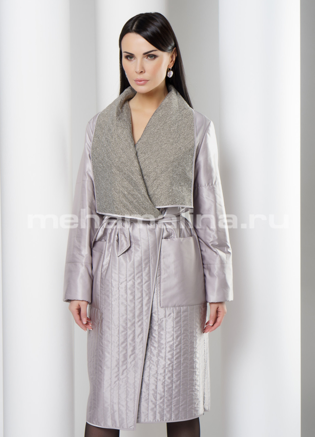 Пальто с воротником шалью и поясом модель № 20081/1 универмаг малина