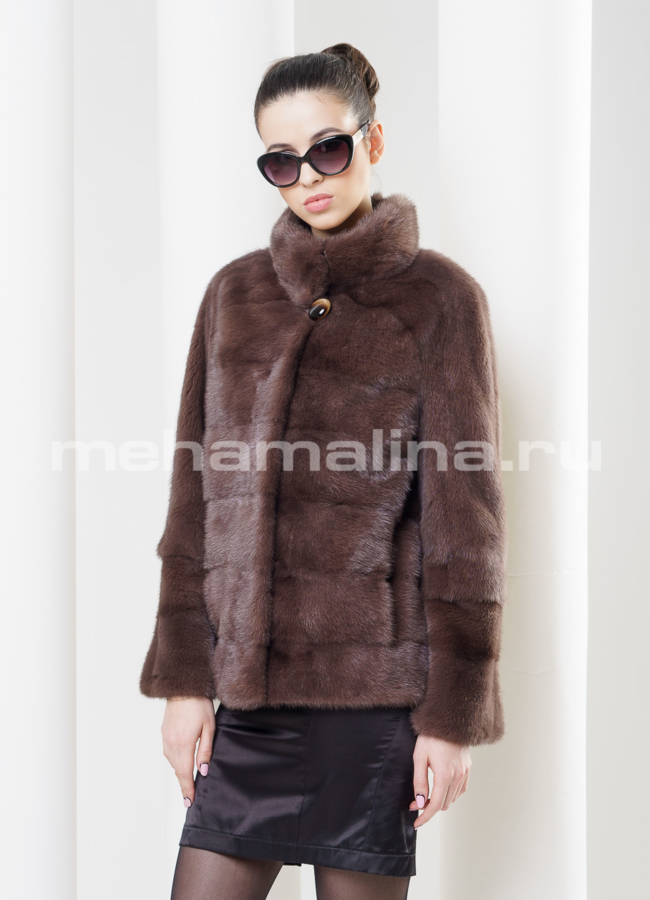 фото Шуба из норки, укороченная модель № S-332