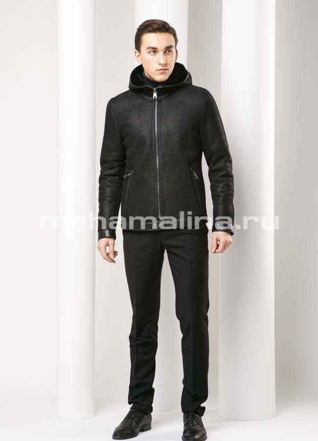 Дубленка на молнии модель № DM-109 в рассрочку