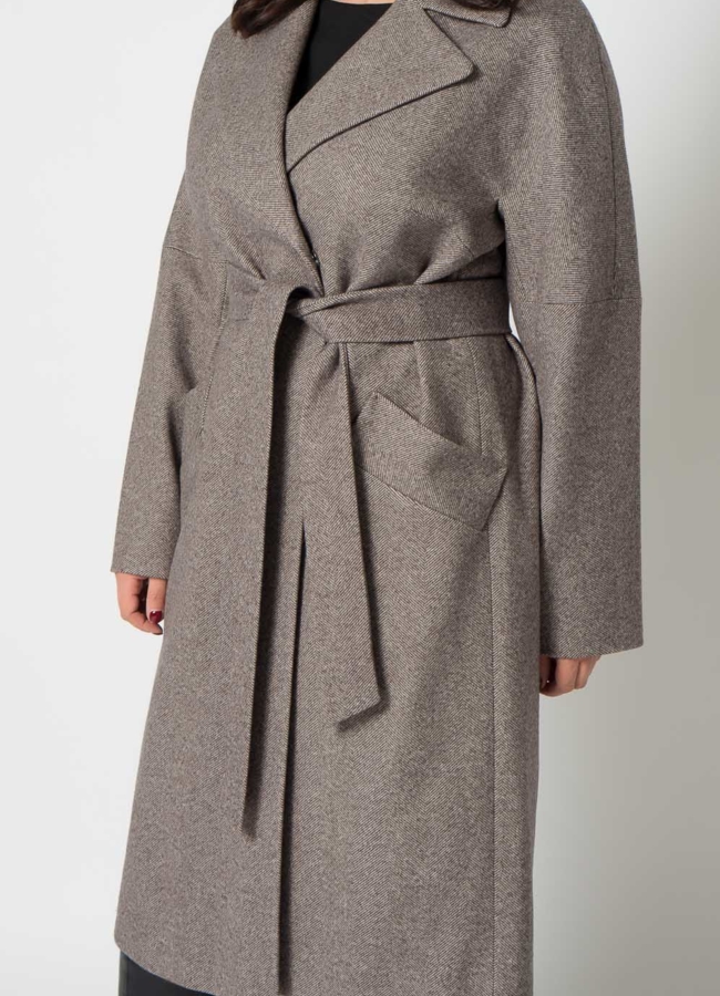 Пальто женское с английским воротником модель № 21548 универмаг малина