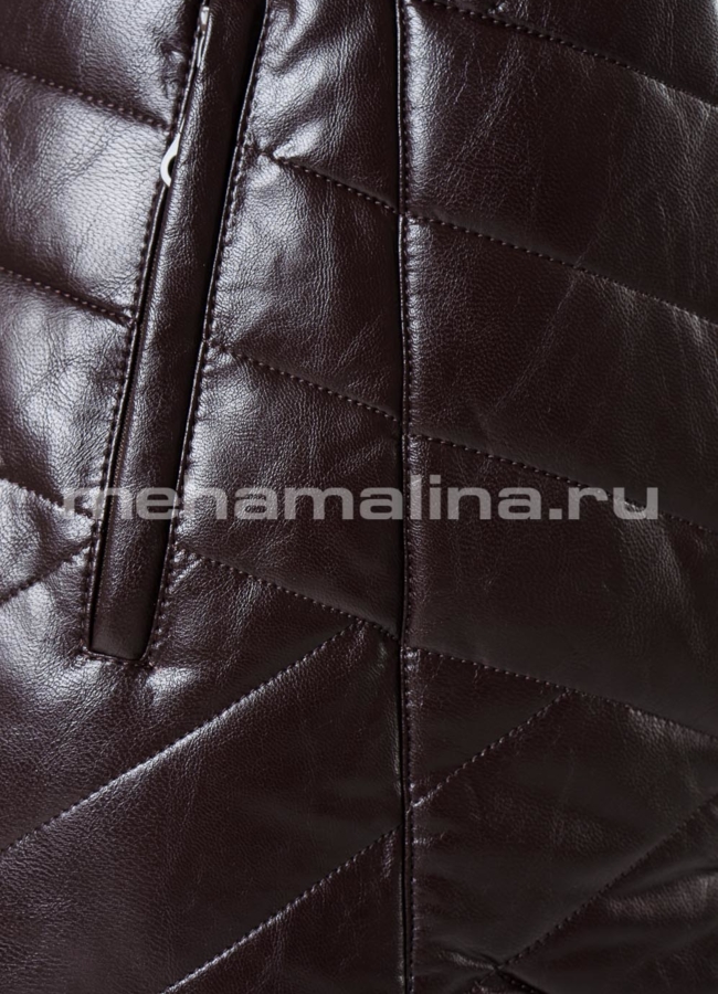 Женский пуховик с мехом модель № 8799 универмаг малина