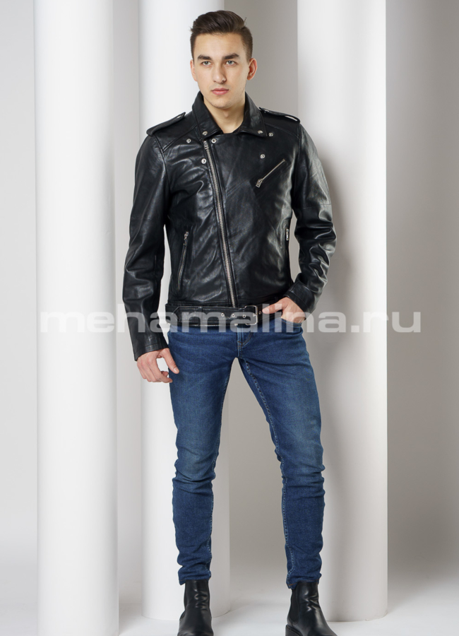 фото Мужская куртка-косуха из натуральной кожи модель № 010