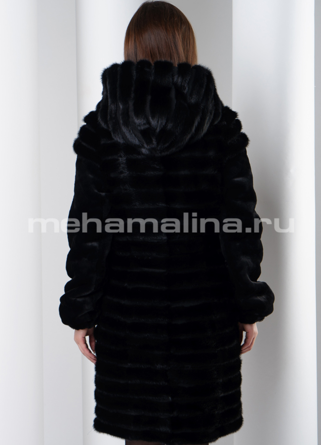 Шуба из норки модель № S-551 универмаг малина