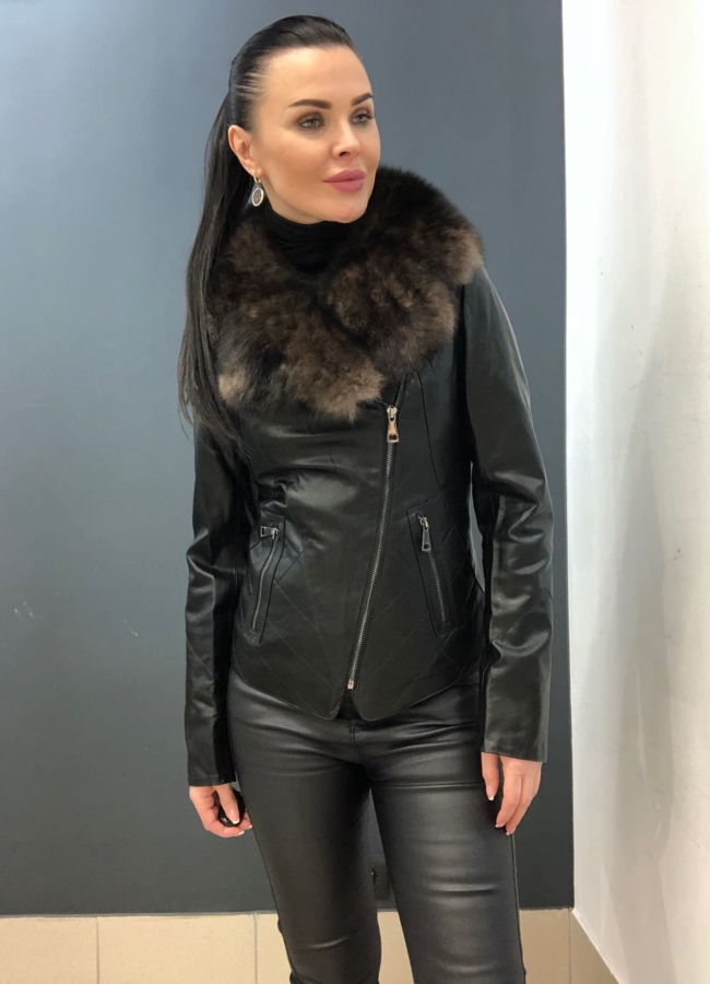 Куртка из эко кожи модель № 216 в рассрочку