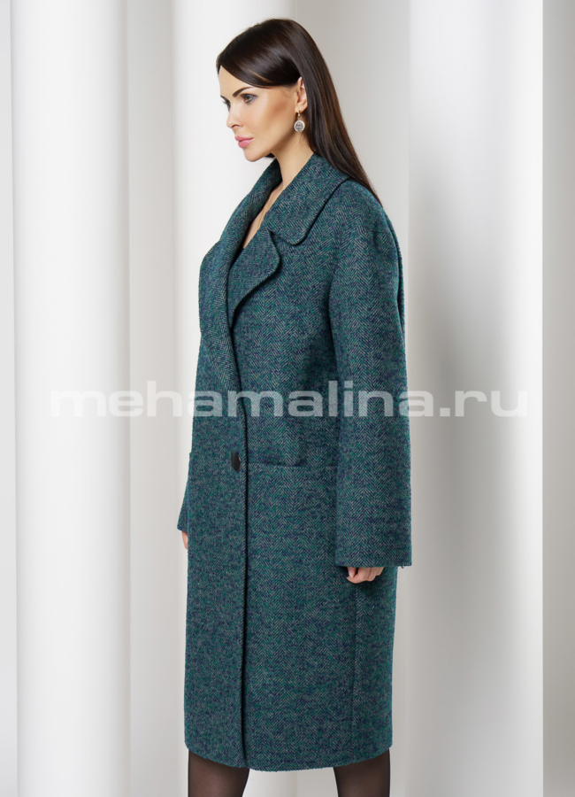 Пальто на пуговицах с английским воротником модель № А-468 универмаг малина